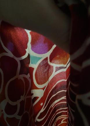 Винтажный шелковый японский шарф/ платок ручная работа anna benham (нюанс)6 фото