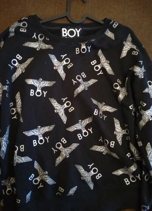 Boy repeat sweatshirt - black/white2 фото