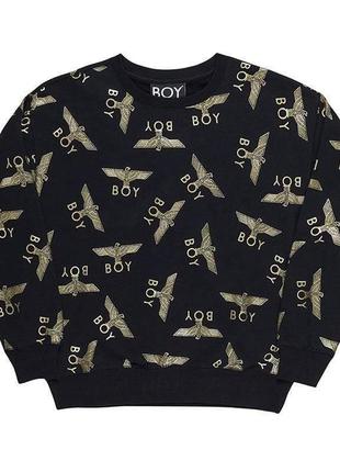 Boy repeat sweatshirt - black/white1 фото