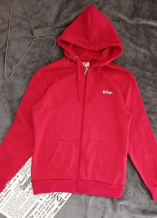 Худи lee cooper с капюшоном красный худи женский мужской худи базовый бордовый цвет худи Красное