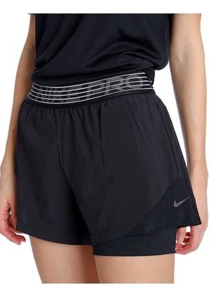 Шорти nike essential pro flex 2in1 shorts black cj2164-011