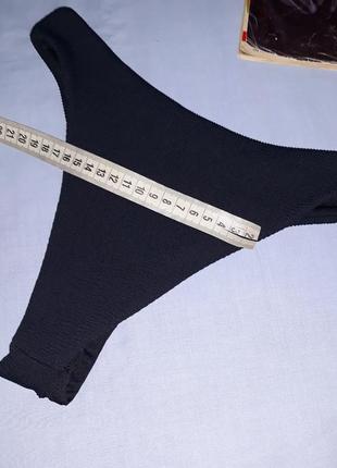 Низ от купальника женские плавки размер 42 / 8 xs черный бикини бразилианы3 фото