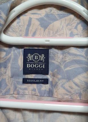 Шикарная брендовая хлопковая рубашка boggi milano!5 фото