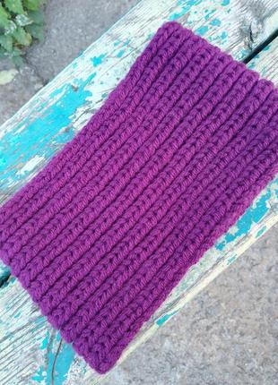 Вязаный теплый хомут