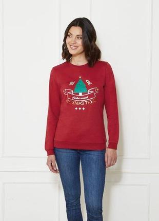 S 36/38 eur.женский рождественский свитшот blue motion