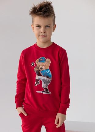 Бавовняна байкова піжама для хлопчиків 3-4 роки з ведмедиком туреччина tom john
