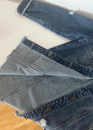 Подовжена джинсовка джинсова куртка джинсівка5 фото