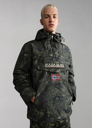 Куртка анорак napapijri rainforest winter pocket 2 anorak camo - s1 фото