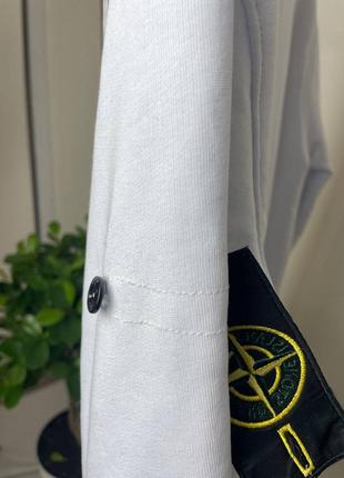 Світшот stone island білий / брендові кофти стон айленд з патчем2 фото