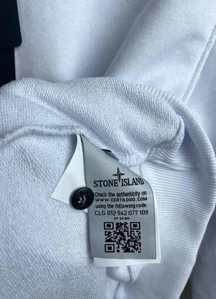 Світшот stone island білий / брендові кофти стон айленд з патчем3 фото