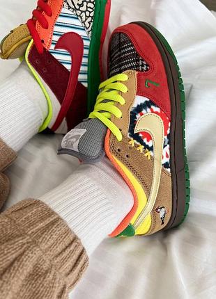 Унисекс кроссовки dunk sb low "what the"