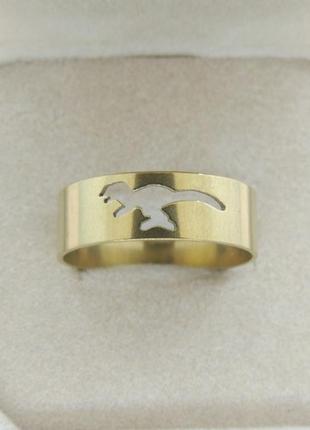 Мужское женское кольцо из нержавеющей стали динозавр р. 20.52 фото