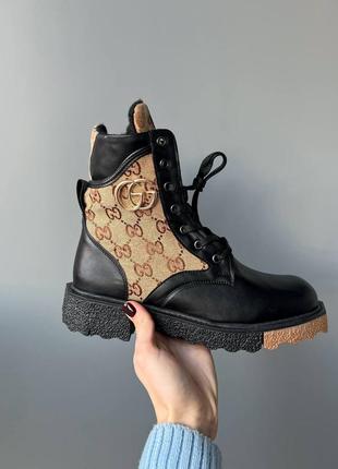 Ботинки женские премиум gucci boots black