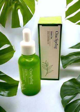 Зволожуюча сироватка з зеленим чаєм onespring green tea moisturizing essence, 30 мл