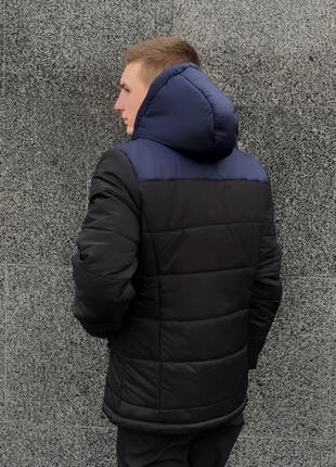 Зимняя куртка nike "европейка" сине-черный9 фото