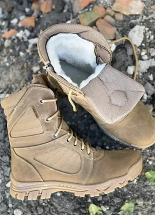 Берці тактичні зимові гладіатор койот, на блискавці 36-46