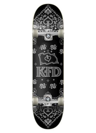 Скейтборд kfd bandana complete skateboard 8" — black (frd.037573)