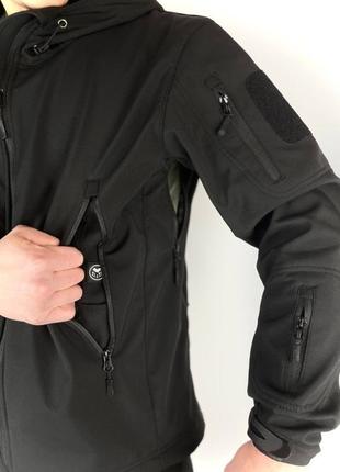 Флісова куртка чорна (тактична )5 фото