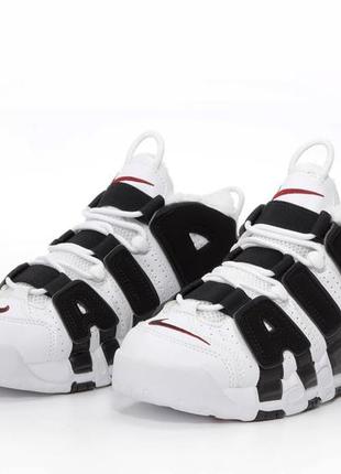 Зимние женские кроссовки nike air more uptempo winter white black (мех) 36-37-38-39-40-412 фото