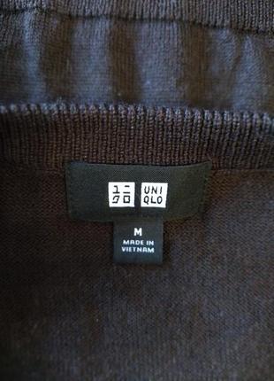 Базовый джемпер свитер коричневый 100% шерсть unilo р. m7 фото