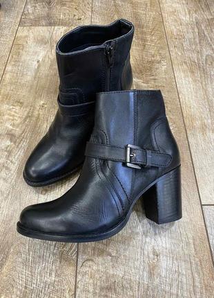 Кожаные фоанцузские 🇫🇷 демисезонных / осенни / весенние ботинки на толстых каблуках minelli 🇫🇷 37 размер