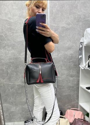 Женская модная   сумка кросс-боди   цвет  темная пудра8 фото