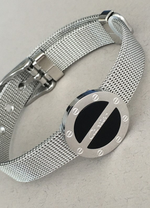 Браслет в стилі карт'є, біла позолота