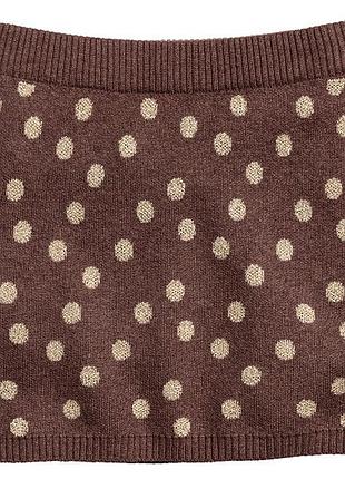 Теплая юбка в горох h&amp;m 8-10р