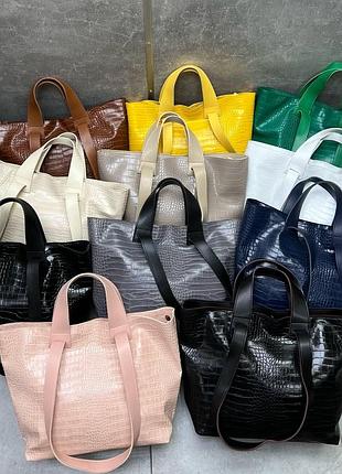 Универсальная женская сумочка принт рептилии  на кадый день