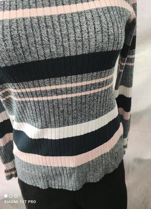 Джемпер кофта светр в рубчик6 фото