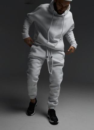 Костюм теплий чоловічий oversize білий