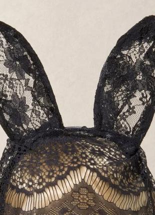 Сексуальная эротическая маска обруч с ушками зайца зайка  кошка кролик плэйбой кружево playboy 🐰4 фото
