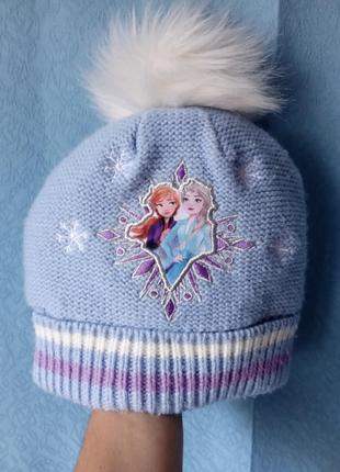 Шапка утепленная с помпоном frozen ii disney 3-6 лет