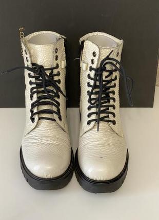 Стильные лаковые ботинки на шнуровке осень/весна демисезон6 фото