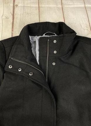 Стильное женское лаконичное новое шерстяное демисезонное пальто блейзер черное oversize весна-осень ляр4 фото