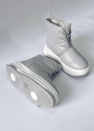 Зимние женские ботинки boots alvari gray2 фото