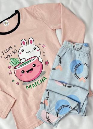 Пижамка тонкая для девочки турецкого производителя mini moon😍