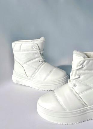 Зимние женские ботинки boots alvari white3 фото