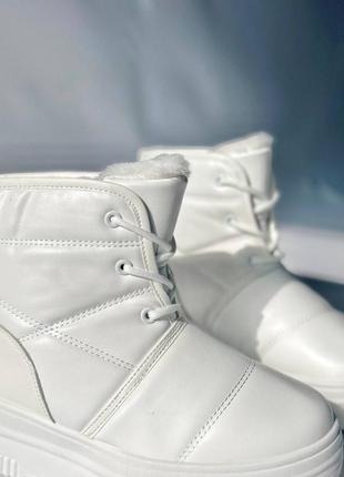 Зимние женские ботинки boots alvari white6 фото