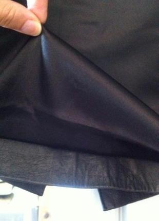 Эксклюзивная натуральная черная кожаная фирменная юбка миди laura ashley оригинал 100% натуральная кожа6 фото