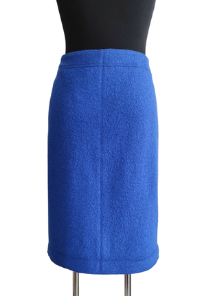 Новая юбка королевского синего цвета из шерсти!3 фото
