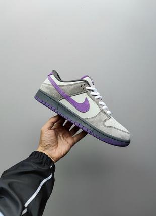 Унисекс кроссовки на меху nike sb dunk low purple pigeon fur6 фото