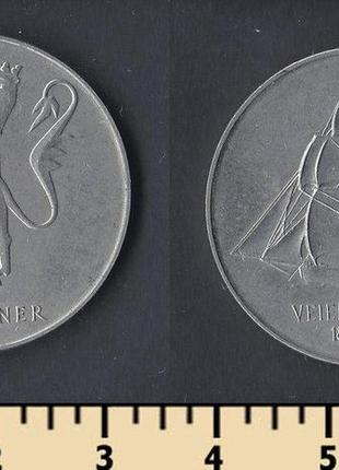 Норвегія 5 крон, 1975 150 років імграції в америку no703