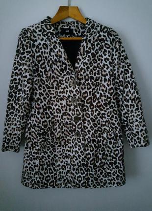 Пальто -пиджак леопардовый