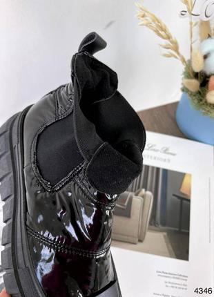 Челси женские черные дутики деми ботинки6 фото