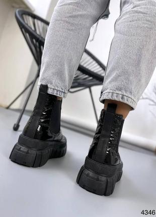 Челси женские черные дутики деми ботинки4 фото