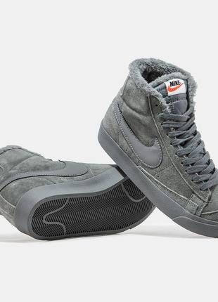 Кроссовки на меху nike blazer high мех, хайтопы, кеды