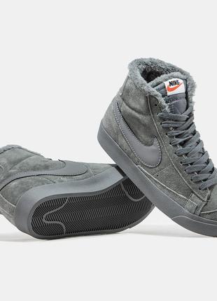 Кросівки на хутрі nike blazer high хутро, хайтопи, кеди