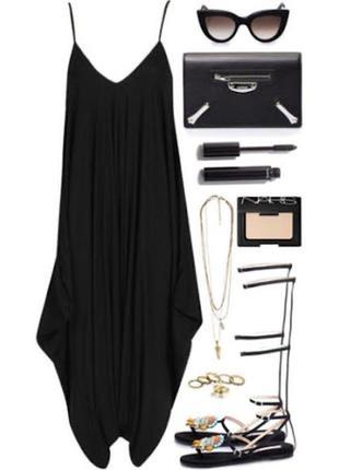 Крутое дизайнерское брендовое черное платье-футболка батал балахон хлопок s izzue hong kong4 фото