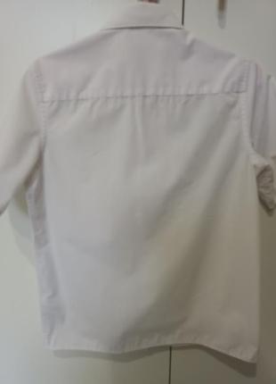 Классическая белая рубашка marks&amp;spencer на 9-10 лет3 фото